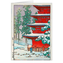 Japanische Pagode in Schnee