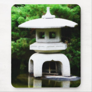 Japanische Pagoden-Laternen-Art-Garten-Statue Mousepad
