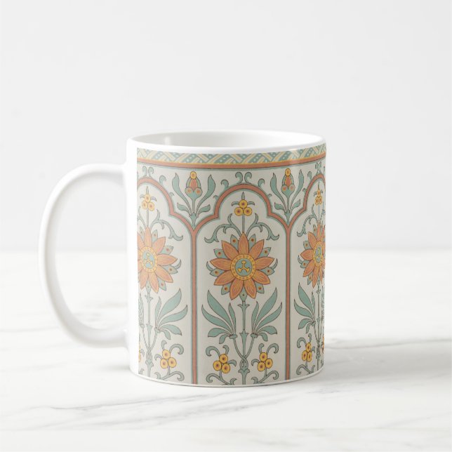 Japanische Passion-Blume Vintages Design Kaffeetasse (Links)