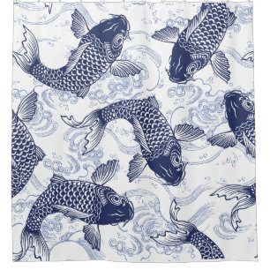 JAPANISCHE PATTERFISCH IM WASSERDuschvorhang Duschvorhang