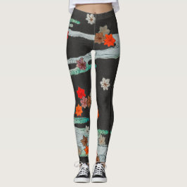 JAPANISCHE PATTERIN SCHWARZE Leggings