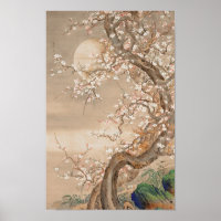 Japanische Pflaumenblüten im Mondlicht von Sō Shiz
