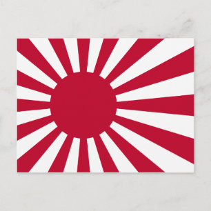Japanische Postkarte für wachsende Sun-Flagge