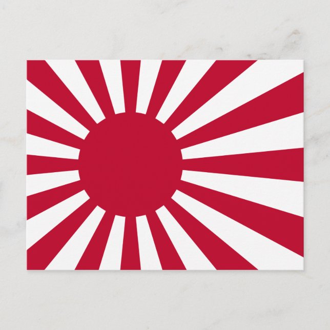 Japanische Postkarte für wachsende Sun-Flagge (Vorderseite)