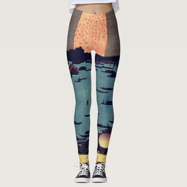 JAPANISCHE PRINT-Leggings Leggings (Vorderseite)
