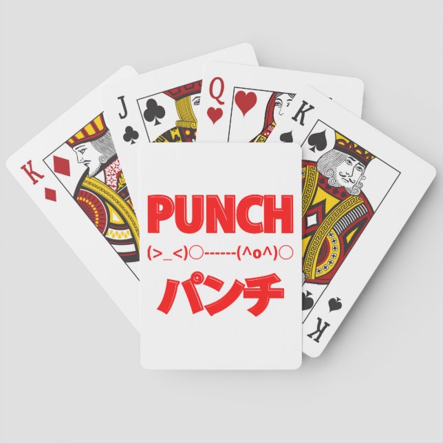 Japanische Punch-Emoticons Spielkarten (Rückseite)