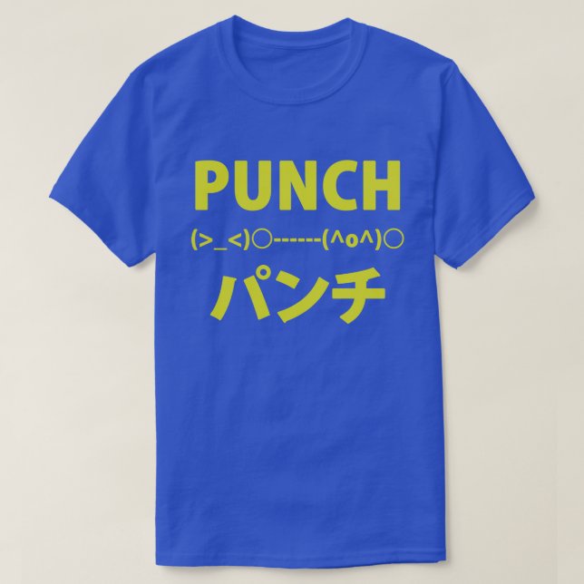 Japanische Punch Emoticons T-Shirt (Design vorne)