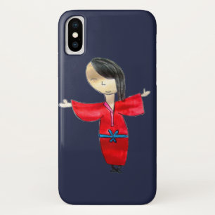 Japanische Puppenkimono niedliche Kunst Case-Mate iPhone Hülle