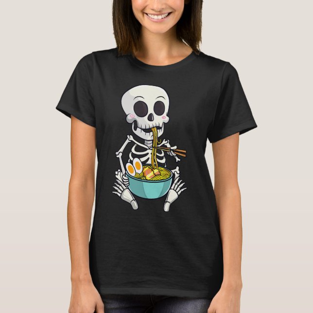 Japanische Ramen Noodles Anime Halloween-Kostüme T-Shirt (Vorderseite)