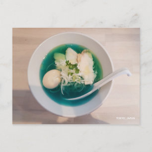 Japanische Ramen Noodles Blue Foto Tokio Japan Postkarte