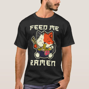 Japanische Ramen-Nudeln Katze T-Shirt