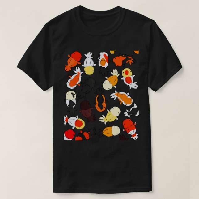 Japanische Ranchu Goldfish Grafik-T - Shirt (Design vorne)