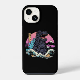 Japanische Retro-King-Kaiju-Welle iPhone 14 Hülle