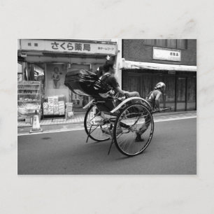 japanische Rickshaw Postkarte