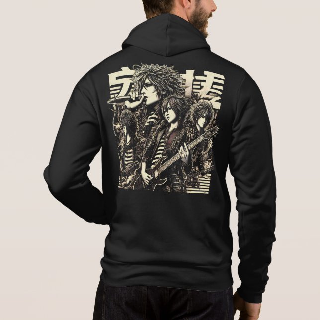 Japanische Rock Band Hoodie (Rückseite)
