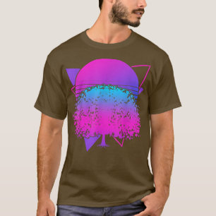 Japanische rosa Blume Sakura 90er Kunst Vaporwave T-Shirt