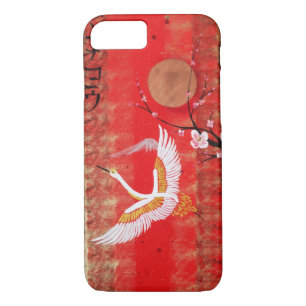 Japanische rote Malerei Kransonne Japans Case-Mate iPhone Hülle
