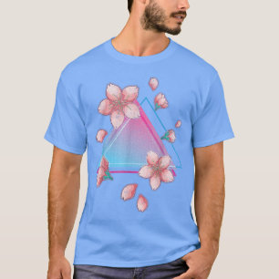 Japanische Sakura Blume Retro Art Vaporwave Cherry T-Shirt