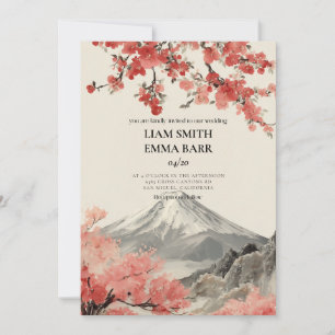Japanische Sakura-Hochzeitseinladung Einladung