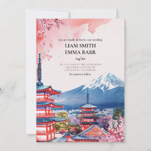 Japanische Sakura-Hochzeitseinladung Einladung