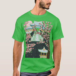 Japanische Sakura Tree Rosa Blume Japan Cherry Blo T-Shirt