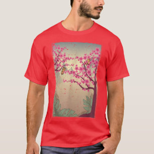 Japanische Sakura Tree Rosa Blume Japan Cherry Blo T-Shirt