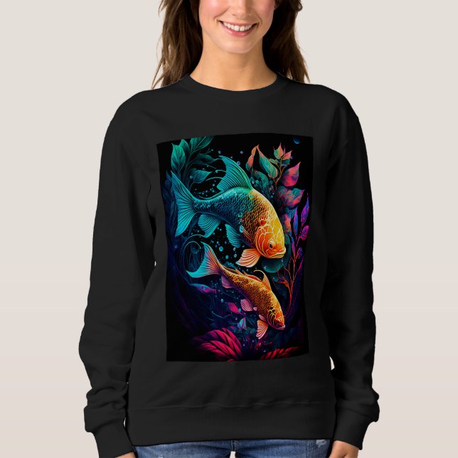 Japanische Samurai-Ästhetik Koi-Fisch  4 Sweatshirt (Vorderseite)