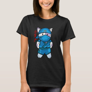 Japanische Samurai-Katze Süße Kätzchen-Ninja T-Shirt
