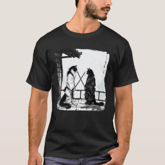 Japanische Samurai-Katzen kämpfen gegen Vintage-Uk T-Shirt