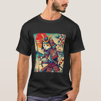 Japanische Samurai-Katzen-Ninja-Katze 1 T-Shirt