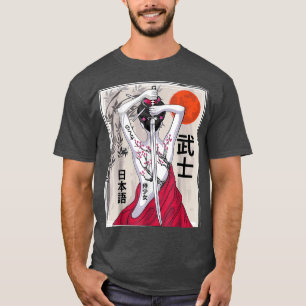 Japanische Samurai-Kultur Szene Vintage Sakura Ch T-Shirt