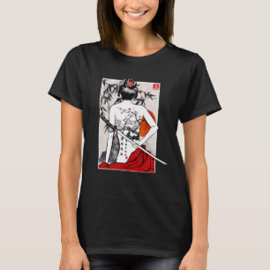 Japanische Samurai Kulturlandschaft Vintag Sakura  T-Shirt