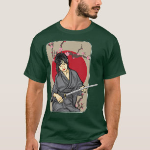 Japanische Samurai Kulturlandschaft Vintag Sakura T-Shirt