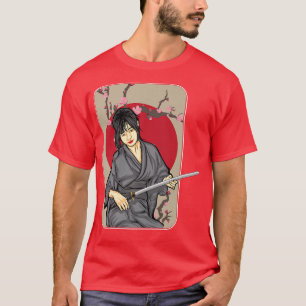 Japanische Samurai Kulturlandschaft Vintag Sakura  T-Shirt