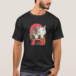 Japanische Samurai-Ninja-Katze Cattori Hanzo Katan T-Shirt