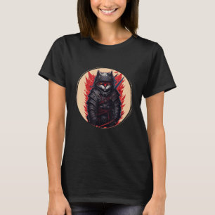 Japanische Samurai-Ninja-Katze T-Shirt