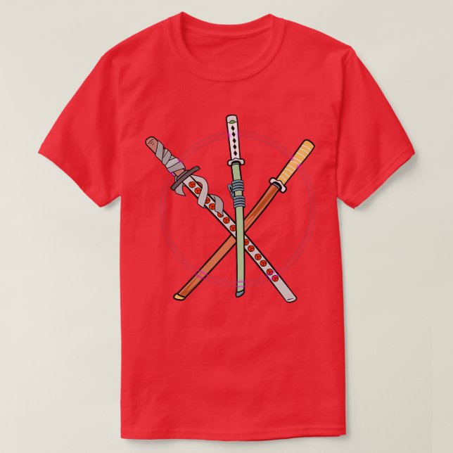 Japanische Samurai-Schwerter T-Shirt (Design vorne)