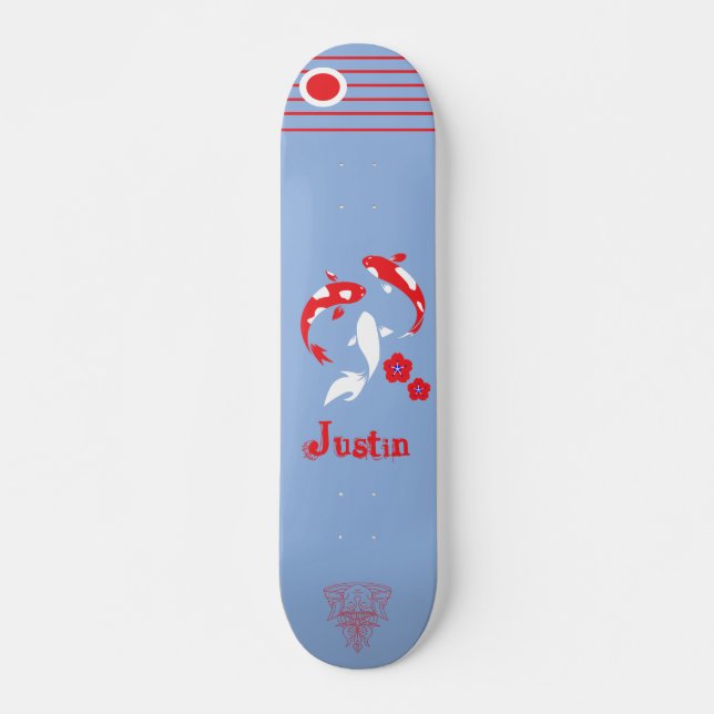 Japanische Samurai-Skateboard mit Namen Skateboard (Vorne)