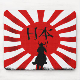 Japanische Samurai Warrior Flag Art Mousepad