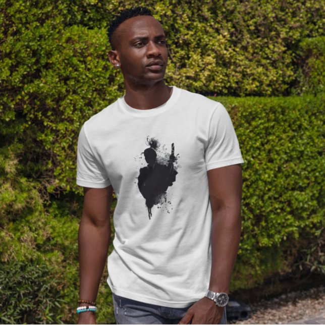 Japanische Samurai Warrior Ink Art T-Shirt (Von Creator hochgeladen)