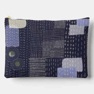 Japanische Sashiko-Stiche ähneln dem Muster Zubehörtasche