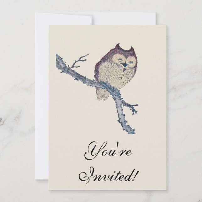 Japanische Schlafsäulennachtskunst Einladung (Vorderseite)