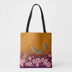 Japanische Schmetterlinge aus der Mitte der Sakura