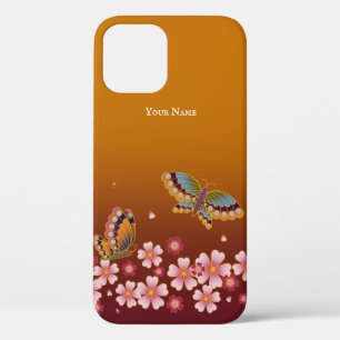 Japanische Schmetterlinge Sakura Blüten Personalis Case-Mate iPhone Hülle
