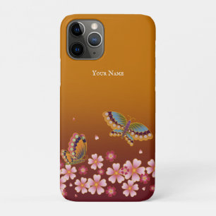Japanische Schmetterlinge Sakura Blüten Personalis Case-Mate iPhone Hülle