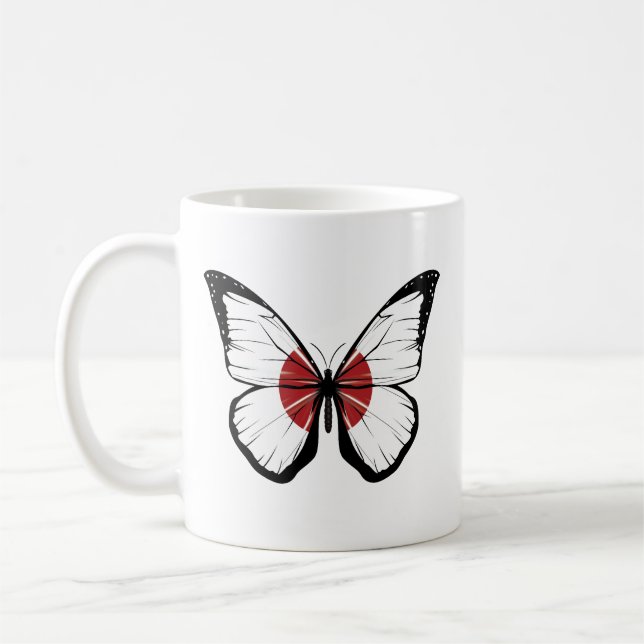 Japanische Schmetterlingsflagge Kaffeetasse (Links)