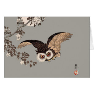 Japanische Schneemondwoodcut Flying Night