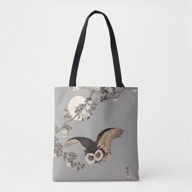 Japanische Schneemondwoodcut Flying Night (Vorderseite)