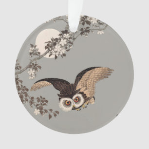 Japanische Schneemondwoodcut Flying Night Ornament