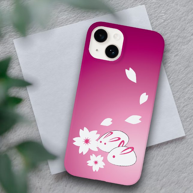 Japanische Schneeräberchen und Sakura iPhone 14 Fa Case-Mate iPhone Hülle (Von Creator hochgeladen)